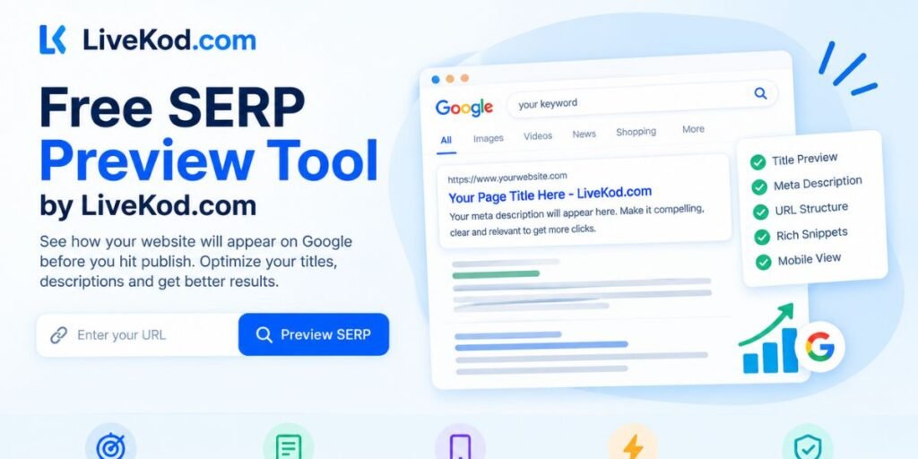 Free SERP Preview Tool by LiveKod.com